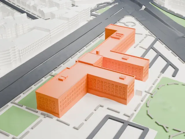 Queens Borough Hall model, East view