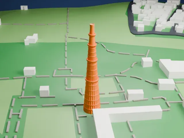 Qutb Minar model, North view