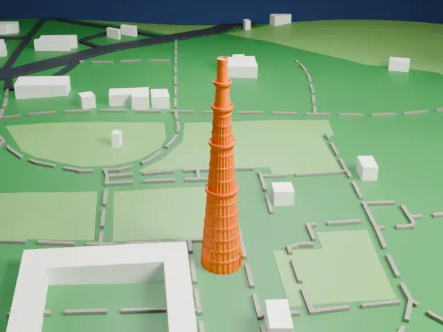 Qutb Minar model, West view