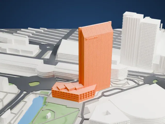 Radisson Blu Plaza Hotel, Oslo model, North view
