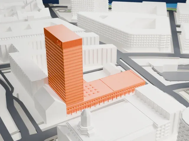 Radisson Collection Royal Hotel, Copenhagen model, East view