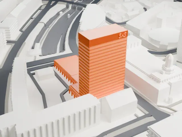 Radisson Collection Royal Hotel, Copenhagen model, South view
