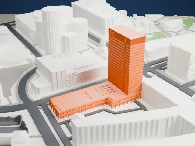 Radisson Collection Royal Hotel, Copenhagen model, West view