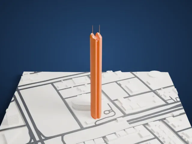 Rafal Tower model, West view