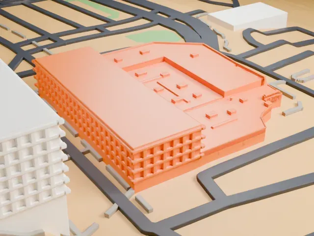 Railroad Pass Casino model, North view