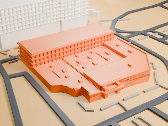 Railroad Pass Casino model, West view