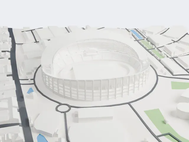 Rajamangala Stadium model, East view