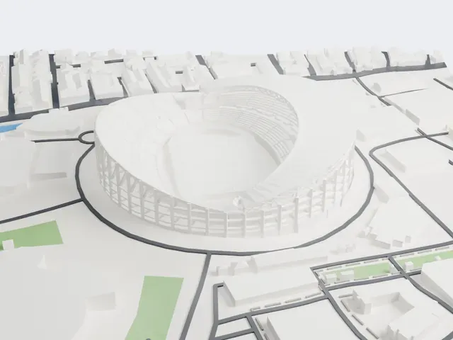 Rajamangala Stadium model, North view