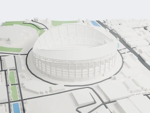 Rajamangala Stadium model, West view