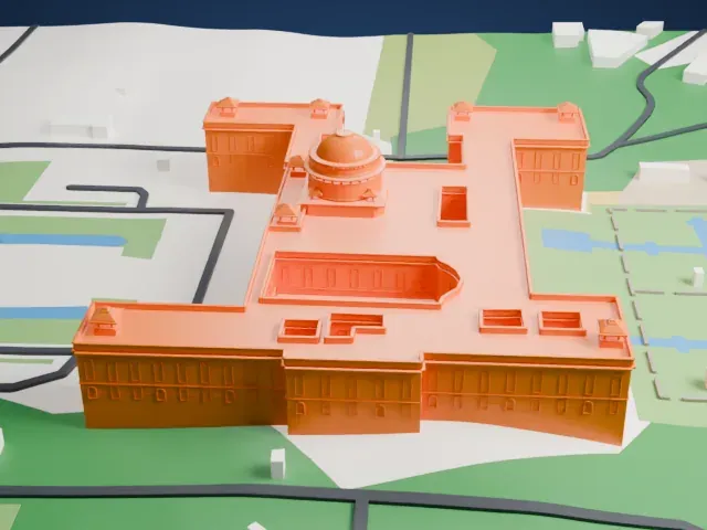 Rashtrapati Bhavan model, North view
