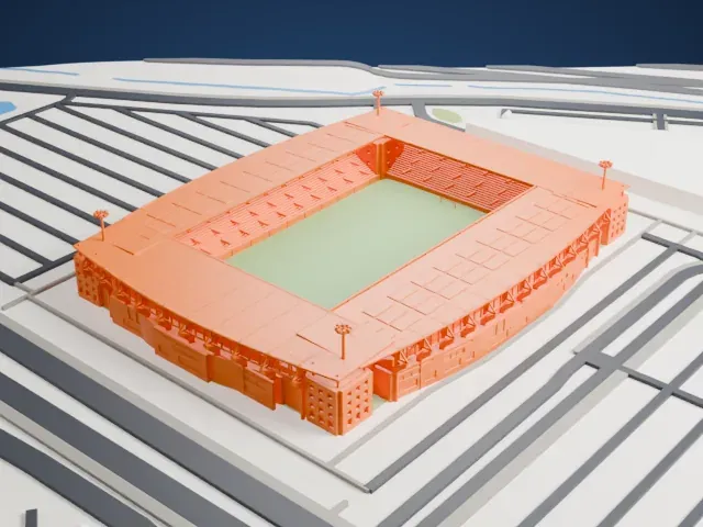 Rat Verlegh Stadion model, North view