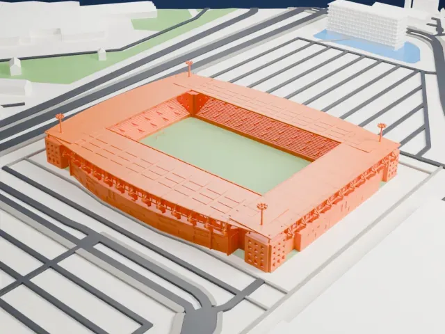 Rat Verlegh Stadion model, West view