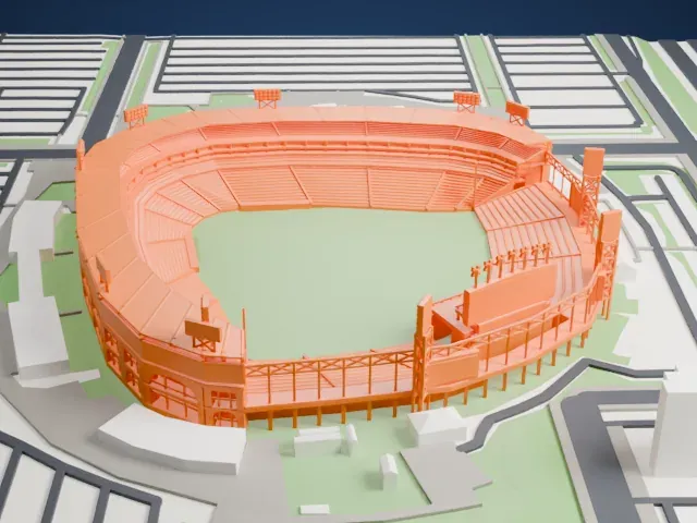 Rate Field model, South view