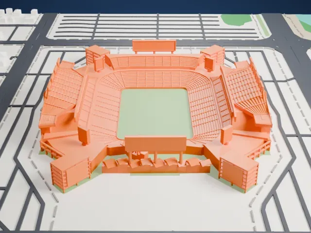 Raymond James Stadium model, North view