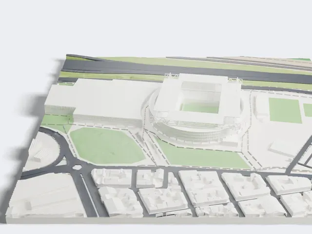 RCDE Stadium model, North view