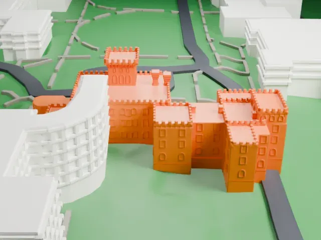 Reid Hall, Manhattanville College model, North view