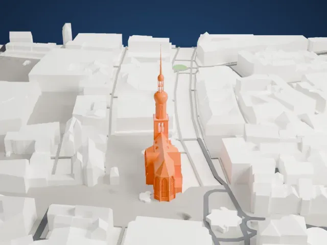 St. Reinold’s Church model, East view