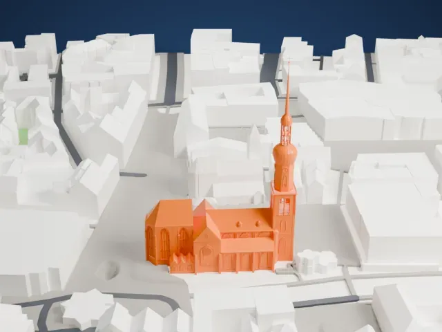 St. Reinold’s Church model, North view