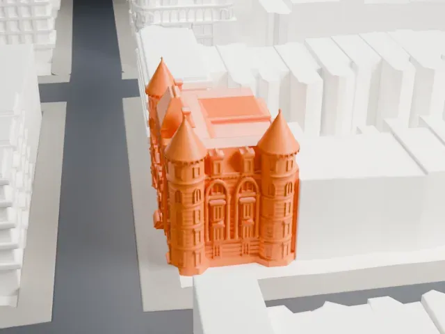 Renaissance Apartments model, North view