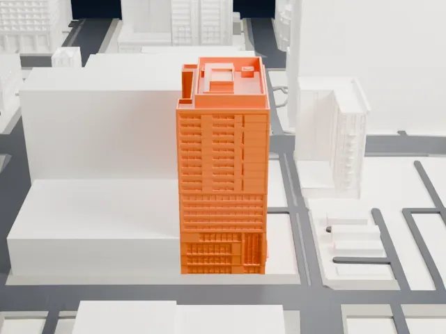 Residence Inn Phoenix Downtown model, South view