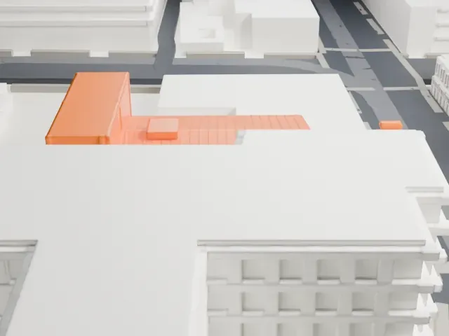 Rialto Theatre model, East view