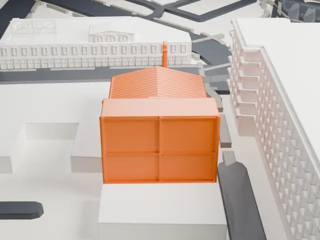 Rialto Theatre model, South view
