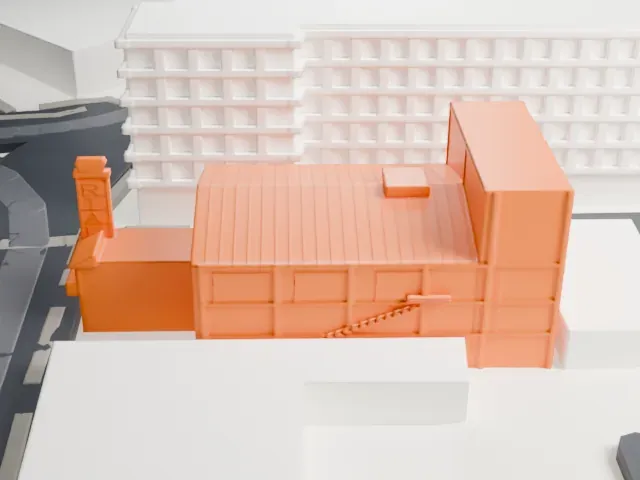 Rialto Theatre model, West view