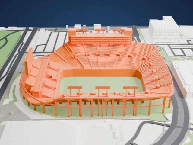 Rice–Eccles Stadium model, East view