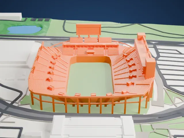 Rice–Eccles Stadium model, North view