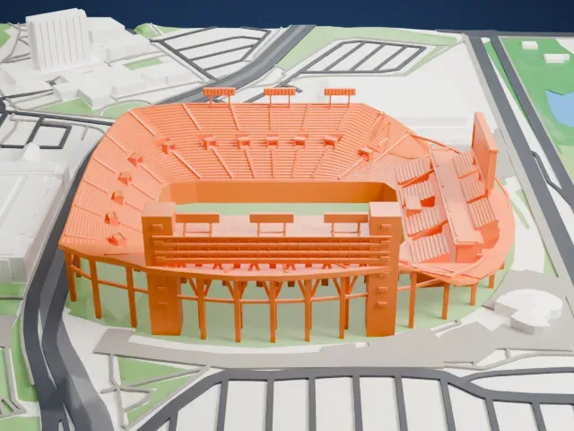 Rice–Eccles Stadium model, West view