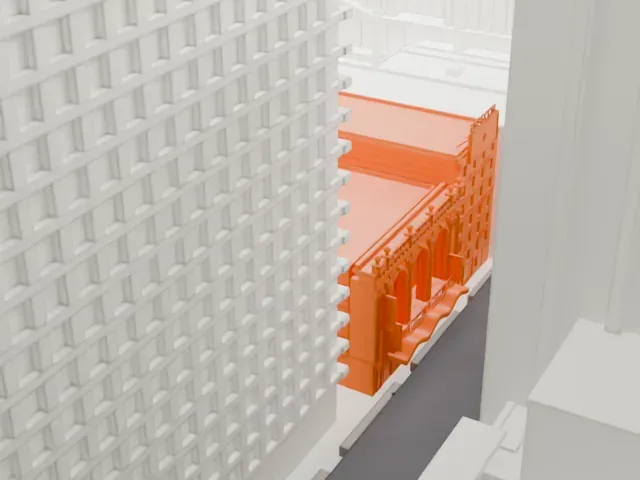 Richard Rodgers Theatre model, East view