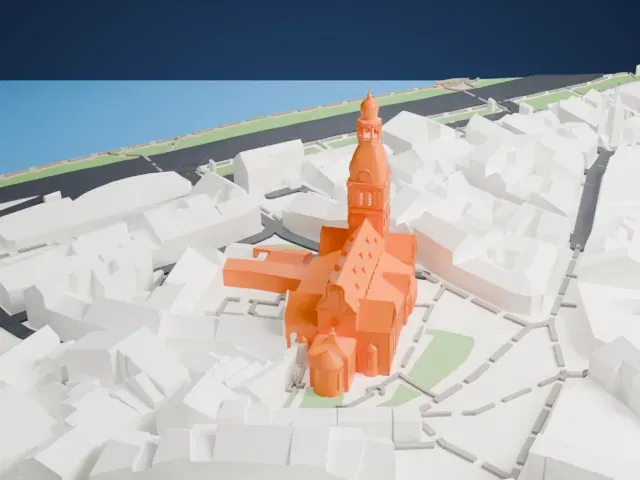 Riga Cathedral model, East view