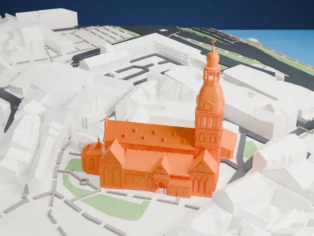 Riga Cathedral model, North view