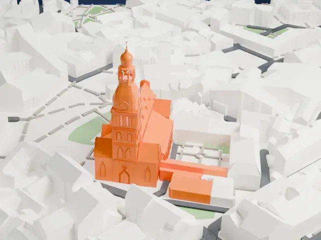 Riga Cathedral model, West view
