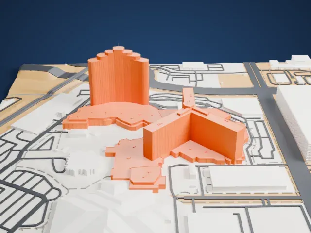Rio Las Vegas model, North view