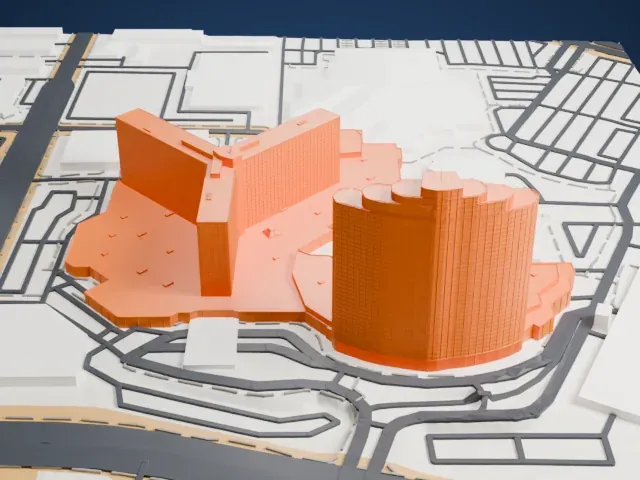 Rio Las Vegas model, South view