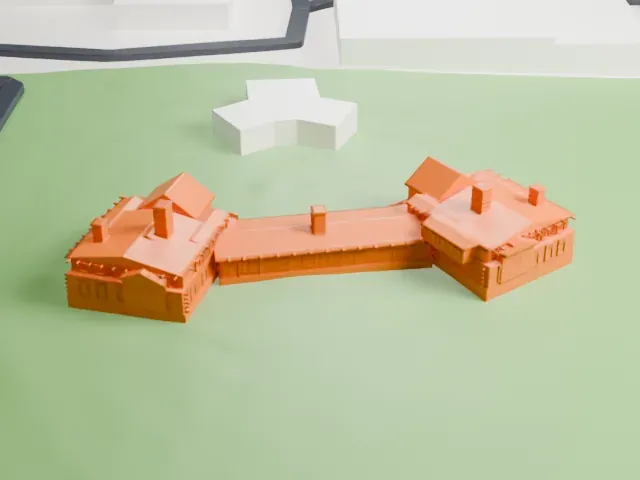 Riordan Mansion model, North view