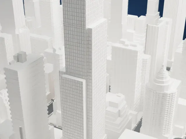 Ritz Tower model, East view