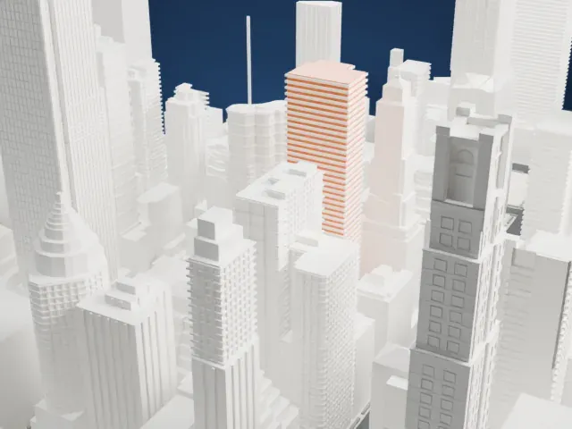Ritz Tower model, North view
