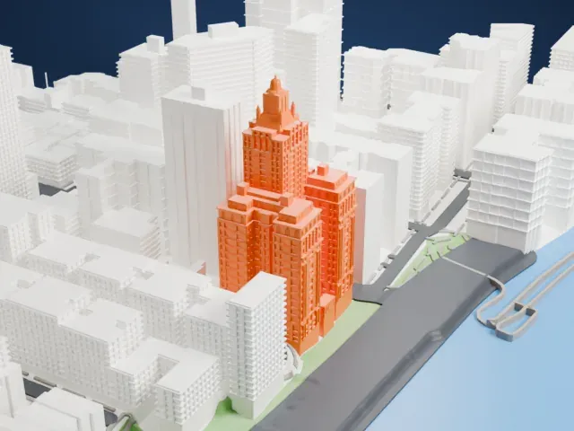 River House model, South view