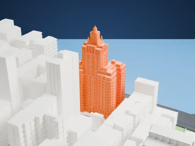 River House model, West view