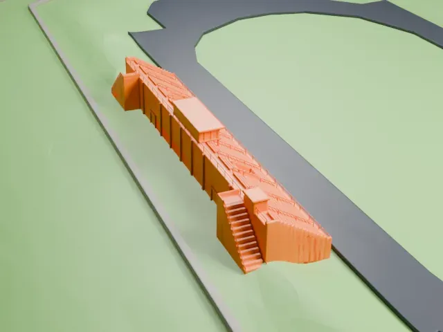 Rob Ford Stadium model, South view
