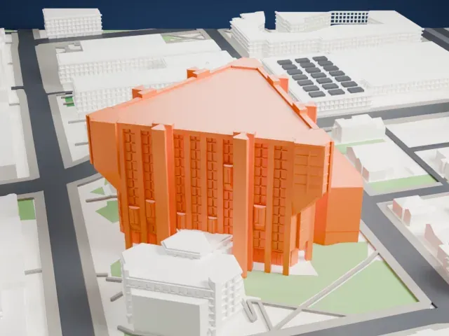 Robarts Library model, North view