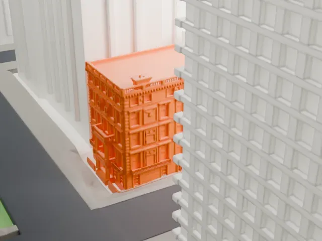 Robb House model, West view