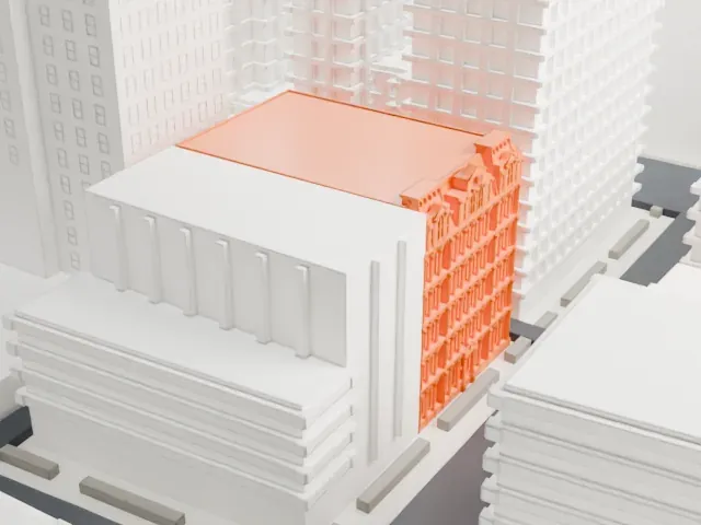 Robbins & Appleton Building model, East view