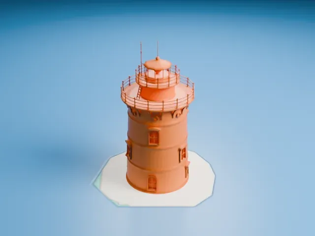 Robbins Reef Light model, East view