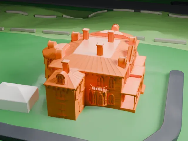 Robert Colgate House model, East view