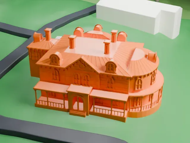 Robert Colgate House model, North view