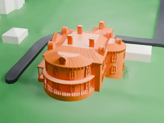Robert Colgate House model, West view