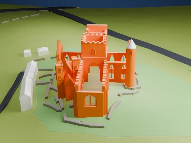 Rock of Cashel model, East view